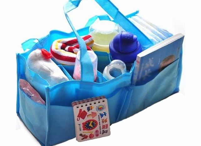 homeking Travel Outdoor Portable Baby Diaper Nappy Storage Insert Organizer Bag Tote,Blue