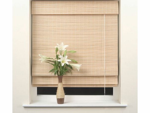 Homestyle Easy-Fit Blackout Bamboo Roman Blind - Natural - 180cm (70.9``)