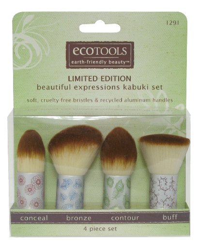 EcoTools, Beautiful Expressions Kabuki Set, Limited Edition, 4 Piece Set