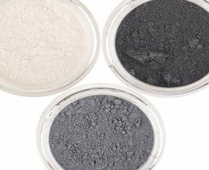 Honeypie Minerals Mineral Eyeshadow - Smokey Collection Set (3 x 1g) Smokey Black, Charcoal Grey and Pearlescent