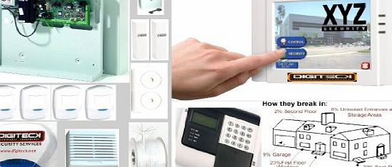 Honeywell AH9-COMPLETE TOUCH SCREEN GSM AUTODIAL WIRED BURGLAR ALARM SYSTEM WITH MOTION SENSOR/ VIBRATION SENSOR/ EXTENSION SPEAKER AND STROBE SIREN INSURANCE GRADE 3 APPROVED