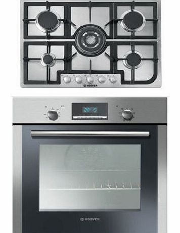 Built-in Multi Function Oven HOC709/6X and HGH75SQCX 5 Burner Gas Hob