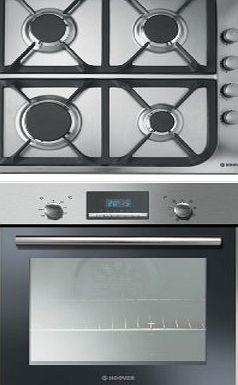 Hoover Built-in Multi Function Oven HOC709X and HGL64SCX 4 Burner Gas Hob