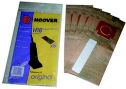 HOOVER H18 HI FILTRATION VACUUM CLEANER BAGS.