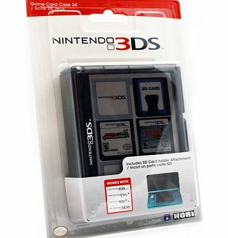 Hori Officially Licensed 3DS Game Card Case 24 (Black) (Nintendo 3DS/DSi/DSL)