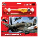 Hornby Hobbies Ltd Airfix A50079 Hawker Typhoon 1:72 Scale WWII Aircraft Gift Set inc Paints Glue and Brushes