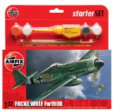 Hornby Hobbies Ltd Airfix A50082 Focke Wulf Fw-190 1:72 Scale Military Air Power Gift Set inc Paints Glue and Brushes