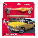 Hornby Hobbies Ltd Airfix A50090 MGB 1:32 Scale Classic Car Gift Set inc Paints Glue and Brushes