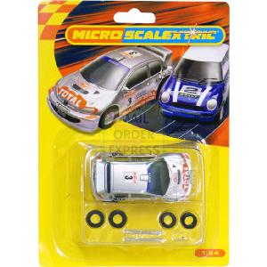 Micro Scalextric Peugeot 206 Silver