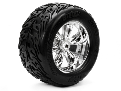 Hot Bodies Blaze Tyre On TT-6 Spoke Wheel Chrome