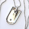 Menand#039;s Silver Tag Pendant