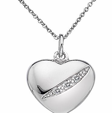 Hot Diamonds Micro Diamond Heart Pendant, Silver