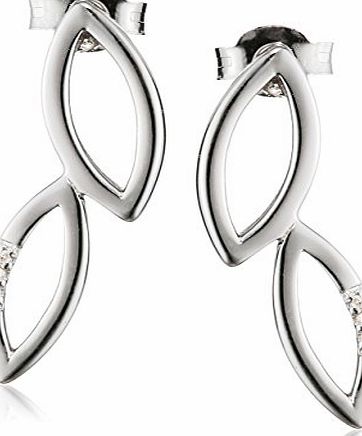 Hot Diamonds Multi Leaf Silver And Diamond Earrings