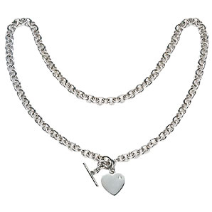 Hot Diamonds Toggle and Heart Charm Necklace