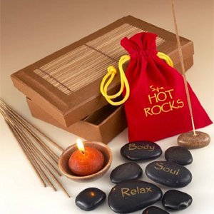 Hot Rocks Gift Set with Candle and Incense