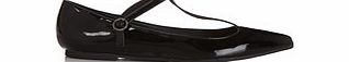 HOT SOLES Black patent T-bar pumps