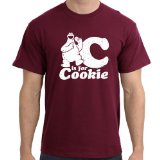 Sesame Street C is For Cookie T-Shirt, Burgundy, M