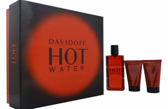 Davidoff HOT WATER Gift Set - EDT 110ml, AS Balm 50ml, H&B Shampoo 50ml