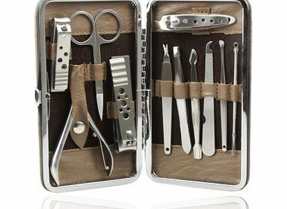 On Sale! HOTER 11 Pcs Vogue Nail Care Personal Manicure & Pedicure Set, Travel & Grooming Kit