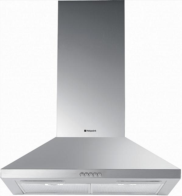 Hotpoint HE6TIX 60cm Chimney Hood in Stainless