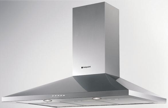 Hotpoint HE9TIX 90cm Chimney Hood in Stainless