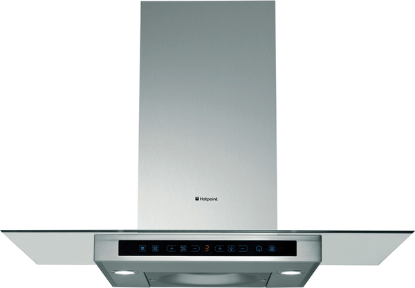 Hotpoint HTS93GX 90cm Chimney Hood in Stainless