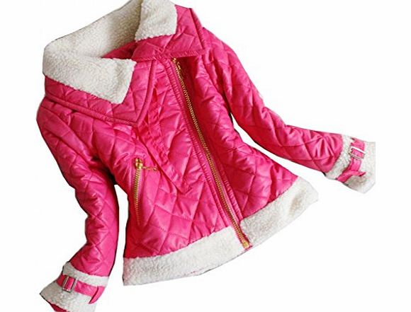 Hotportgift Baby Girls Princess Solid Zip Jacket Coat Snowsuit Kids Outwears Clothes