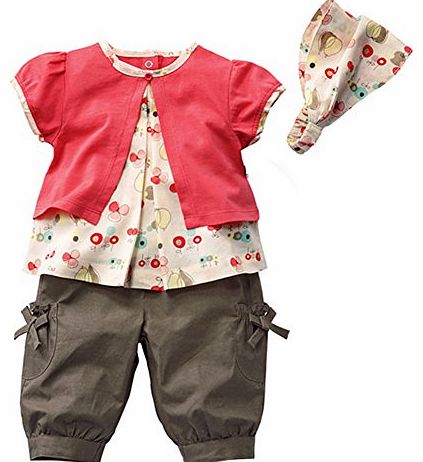Cute 3pcs Baby Kid Girl Top + Pants + Headband Sets Outfit Costume Clothes 0-3y (80(Advice0-1Years))