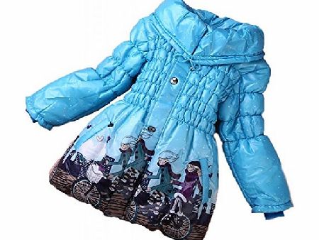 Hotportgift Girls Kids Warm Winter Coat Snowsuit Parka Overcoat Raincoat Jacket