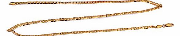 New REAL 18K GOLD GP HOLLOW WOMENS/MENS CHAIN NECKLACE GIFT 23.6 INCH,FREE SHIP FF