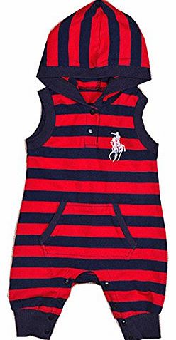 Toddler Baby Boys Kids Cotton Stripes Hoody Clothes One-pieces Rompers Playsuits