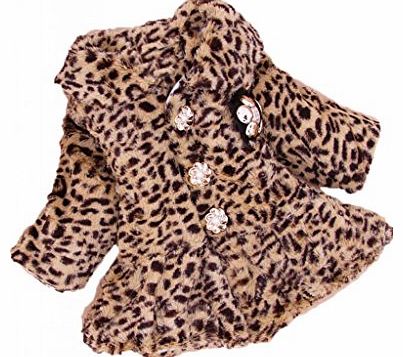 Unisex Baby Boys Girls Leopard Soft Fleece Winter Wear Clothes Jacket Snowsuits