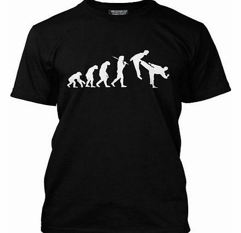 HotScamp Evolution of Martial Arts Mens Black T-Shirt (Small)