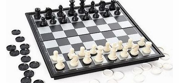 10`` x 10`` Chess & Checkers Set with Magnetic Folding Board (SC55810 UK)