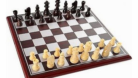 Houdini 10`` x 10`` Deluxe Staunton-Style Chess Set with Folding Wooden Game Board and Chess Pieces (A0005 UK)