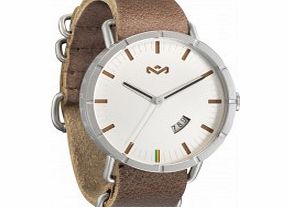 House of Marley Mens Hitch Leather Saddle Watch