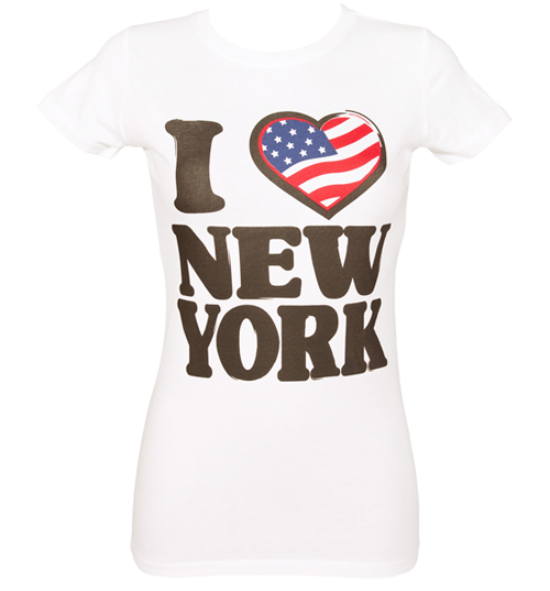 Ladies White I Love New York T-Shirt from House