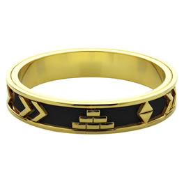 House of Harlow 14kt Gold Plated Aztec Bangle