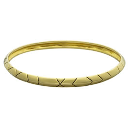 House of Harlow 14kt Gold Plated Thin Stack Bangle