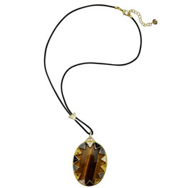 House of Harlow 14kt Gold Plated Tigers Eye