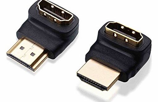 HOXO PB4231 90 Degree and 270 Degree HDMI Bend / Gold Plated Connector Set. Fast 1.4 Version High Speed With Ethernet Gold Connectors Cable for All Brands including Sony, Panasonic, Samsung, JVC, LG,