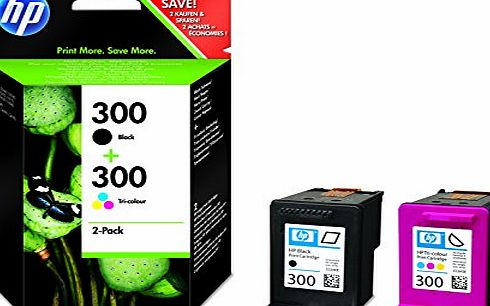 HP 300 2-pack Black/Tri-color Original Ink Cartridges (CN637EE)