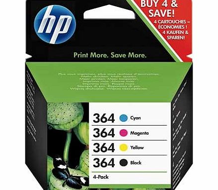 HP 364 Combo-pack Cyan/Magenta/Yellow/Black Ink