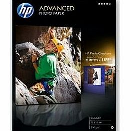 HP Advanced Glossy Photo Paper-25 sht/10 x 15 cm borderless - Twin Pack