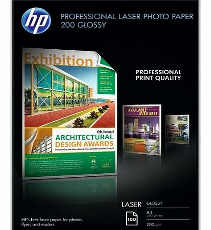 HP CG966A Professional Glossy Laser Photo Paper A4 210x297mm 200 g/m2 (100 Sheets)