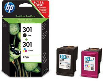 Genuine Multipack Black and Tri-Colour HP301 Ink