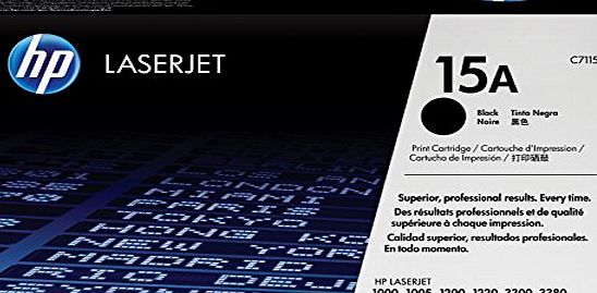HP Hewlett Packard C7115A laserjet laser toner cartridge black 15A 1000 1200 1220 3300 3310 3330 3380