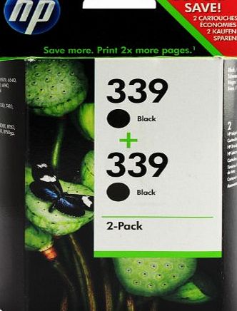 Original 339 Black Inkjet Print Cartridge 2-Pack 2x21ml