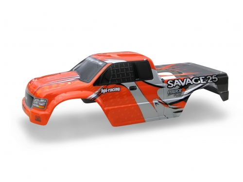 HPi GT-1 Truck Painted Body Savage (Red/Silver/Grey)