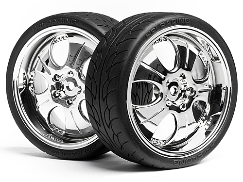 HPi Mounted Super Low Tread Tire Size 78x29mm Chrome